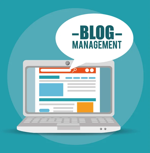 Blog Management design — Wektor stockowy