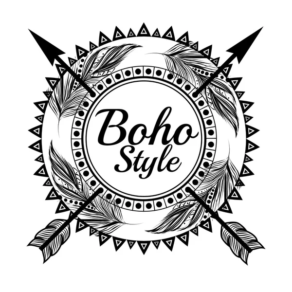 Diseño de estilo boho — Vector de stock