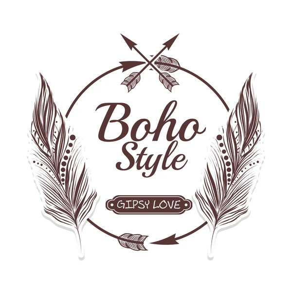 Boho design in stile — Vettoriale Stock