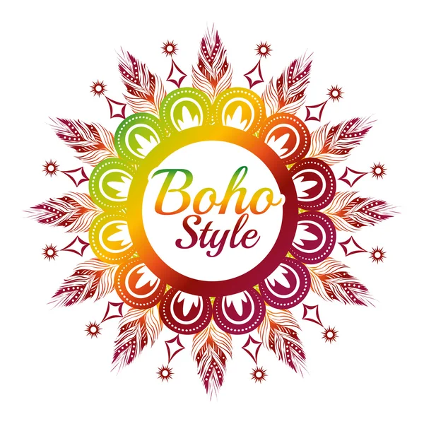 Diseño de estilo boho — Vector de stock