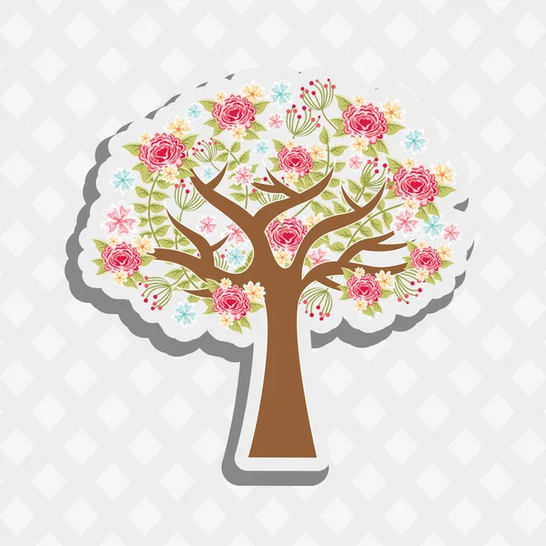Drzewo ikona designu — Wektor stockowy