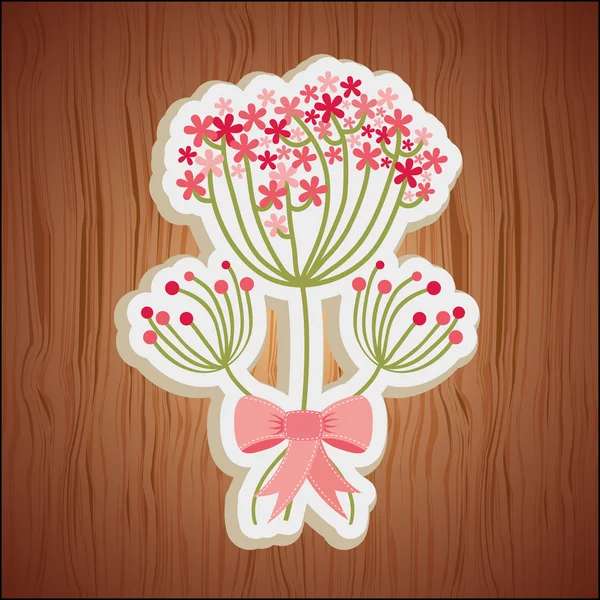 Diseño de decoración floral — Vector de stock