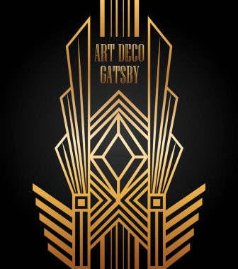 Art deco öğe gatsby tasarım
