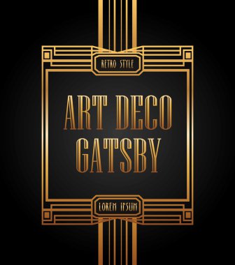 Art deco öğe gatsby tasarım