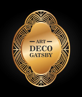 Art deco öğe gatsby tasarım