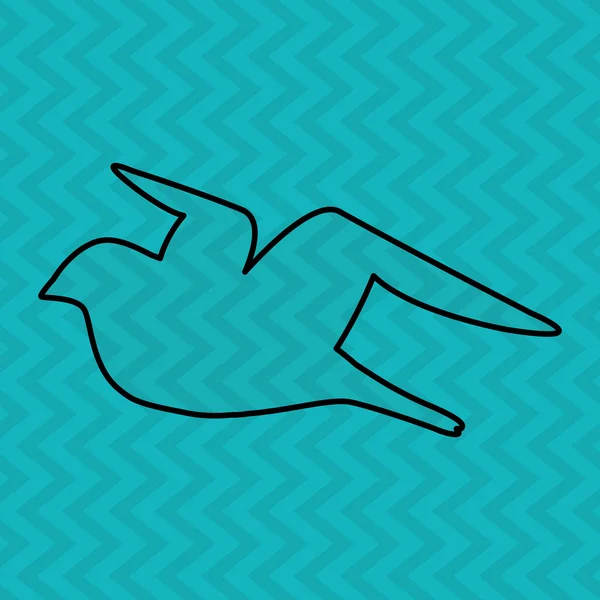Desenho de ícone de pássaro —  Vetores de Stock