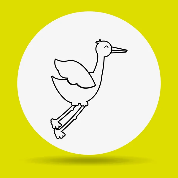 Vogel pictogram ontwerp — Stockvector