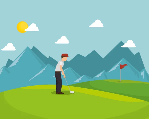 ゴルフ トーナメントのデザイン — ストックベクタ
