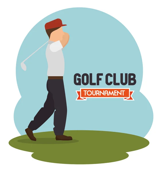 Golfturniergestaltung — Stockvektor