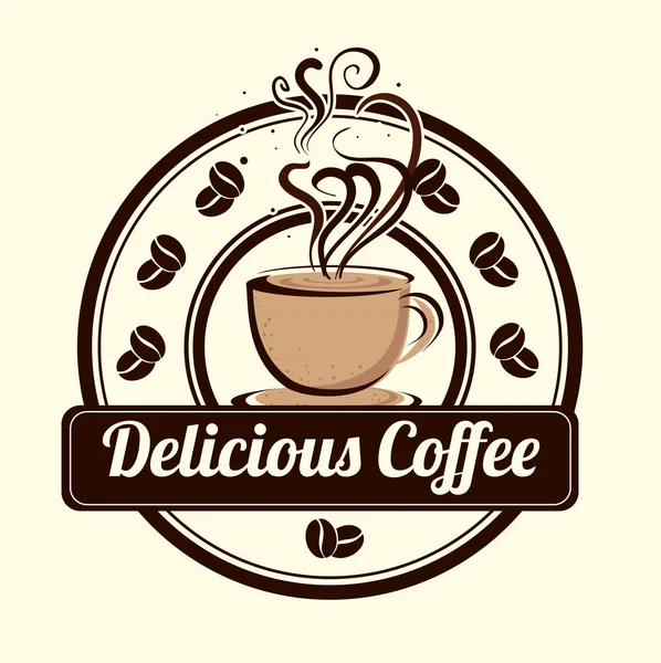 Delicious coffee design — Stock Vector © yupiramos 89142368
