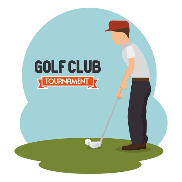 Diseño de torneo de golf — Vector de stock