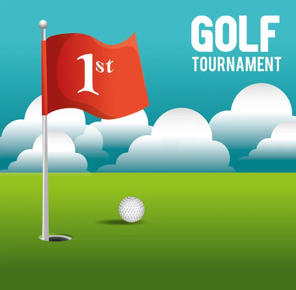 Diseño de torneo de golf — Vector de stock