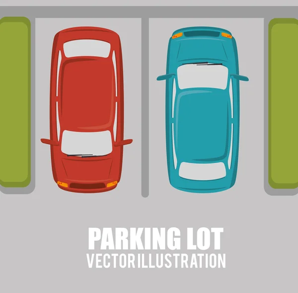 Progettazione zona di parcheggio — Vettoriale Stock