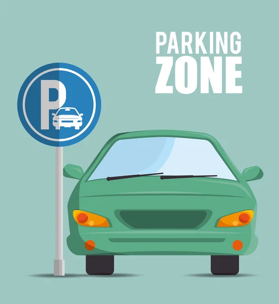 Parkovací zóny designu — Stockový vektor
