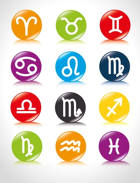 Signes astrologiques du zodiaque — Image vectorielle