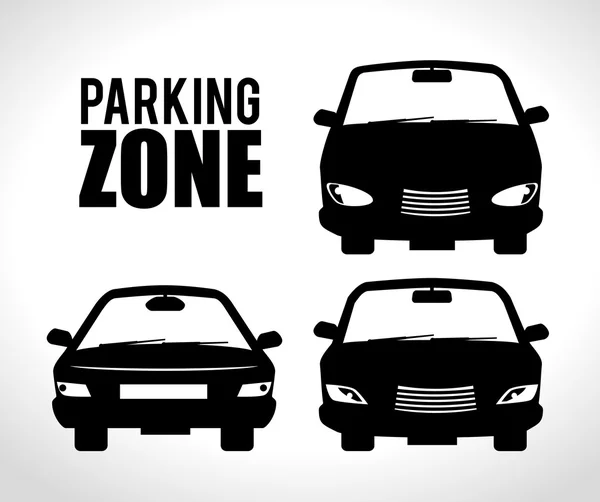 Parking zone design — Stock Vector