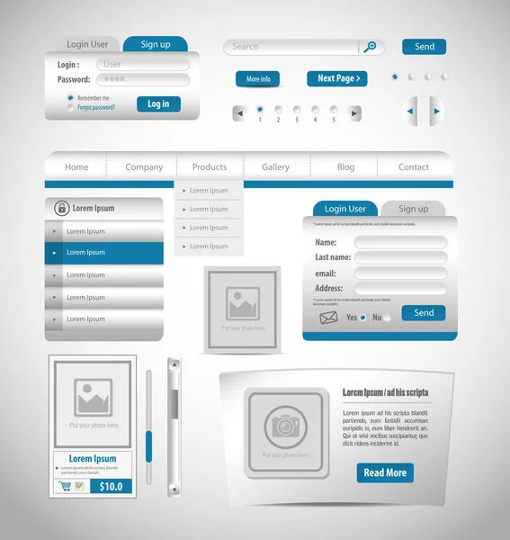 Web sitesi tasarım şablonu tasarım — Stok Vektör