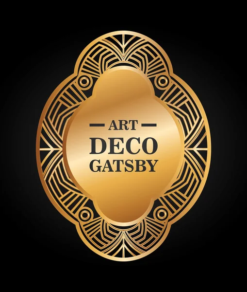 Art deco elemento gatsby diseño — Vector de stock