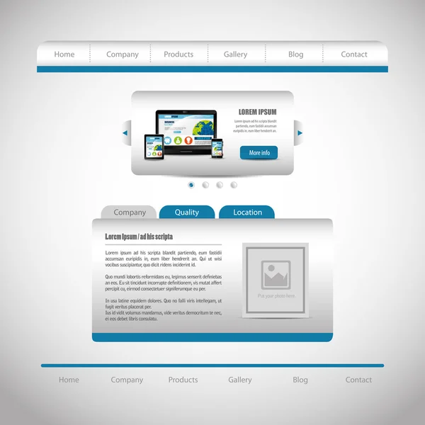Website design sablon design — Stock Vector