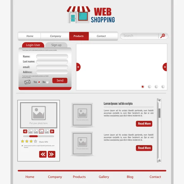 Website design template  design Stock Vector