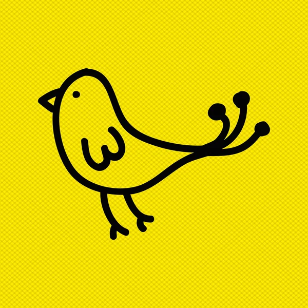 Pájaro icono de diseño — Vector de stock