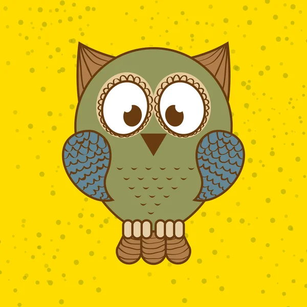 Búho diseño de aves — Vector de stock