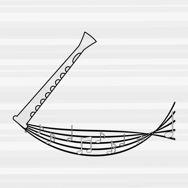 Gestaltung von Musikinstrumenten — Stockvektor