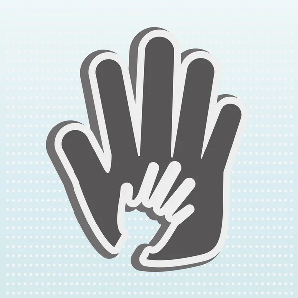 Hand menselijke ontwerp — Stockvector