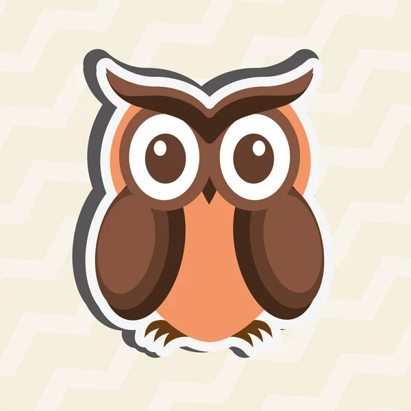 Búho diseño de aves — Vector de stock