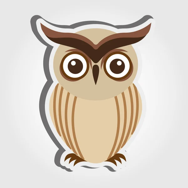 Conception oiseau hibou — Image vectorielle