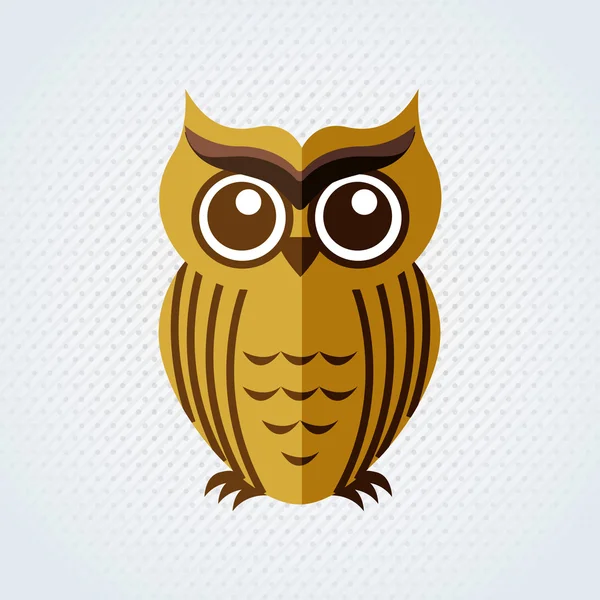 Búho diseño de aves — Vector de stock