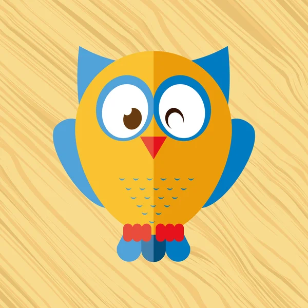 Búho diseño de aves — Vector de stock