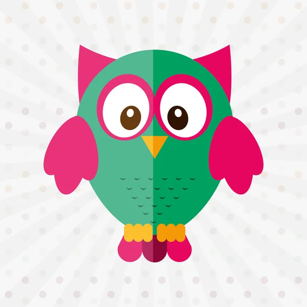 Búho diseño de aves — Vector de stock