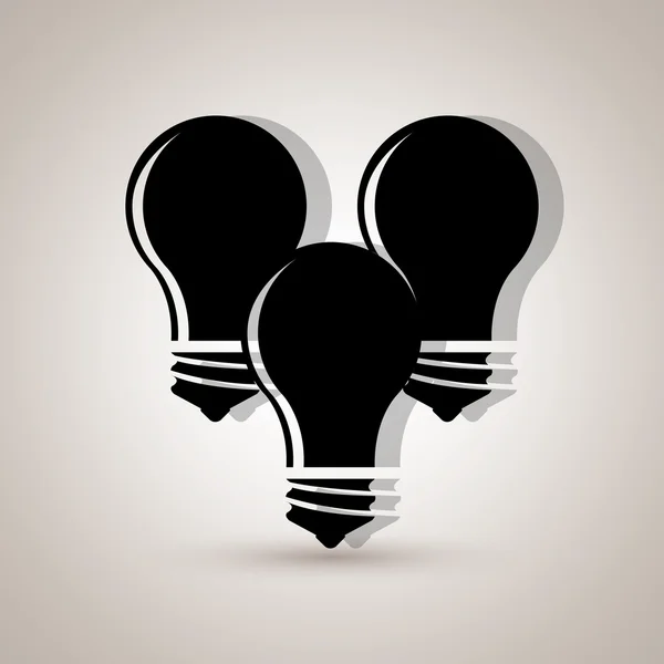 Conception d'icône d'ampoule — Image vectorielle