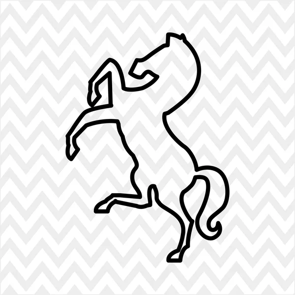 Desain ikon horsemanship - Stok Vektor