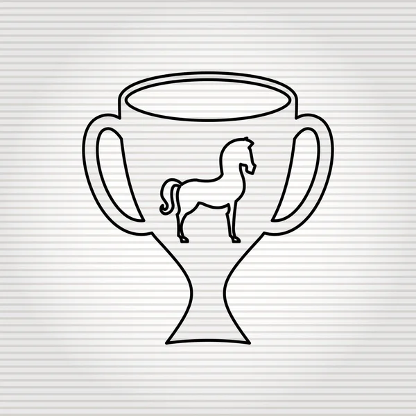 Horsemanship pictogram ontwerp — Stockvector