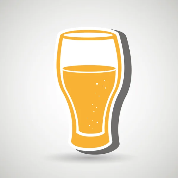 Conception de bière fraîche — Image vectorielle