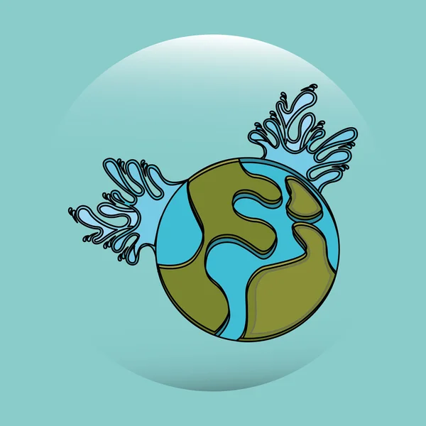 Aarde planeet ontwerp — Stockvector