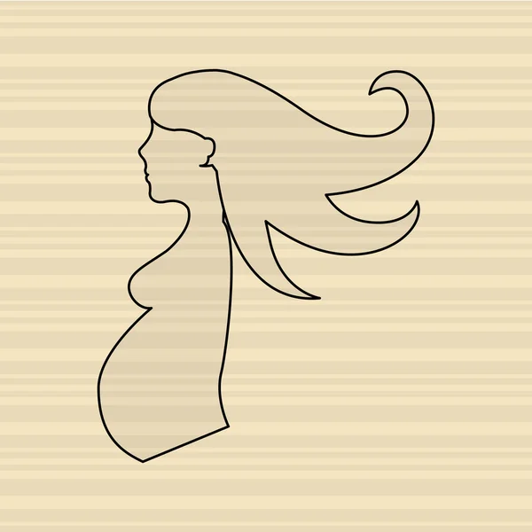 Femme silhouette design — Image vectorielle