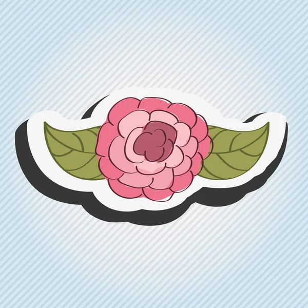 Décoration florale design — Image vectorielle