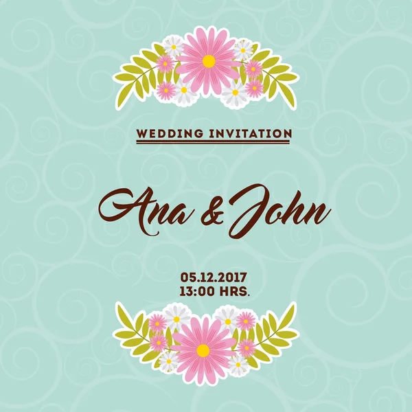 Wedding uitnodiging ontwerp — Stockvector