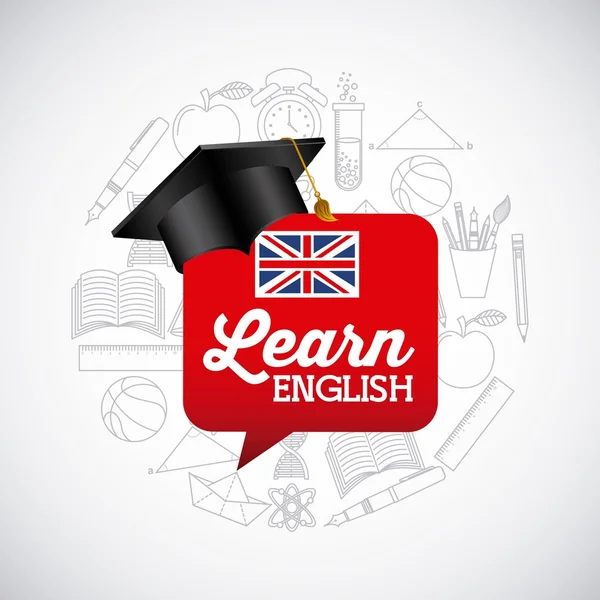 Learn english design — Stock Vector