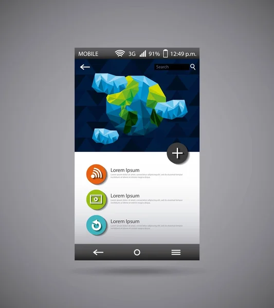 Design modello mobile — Vettoriale Stock