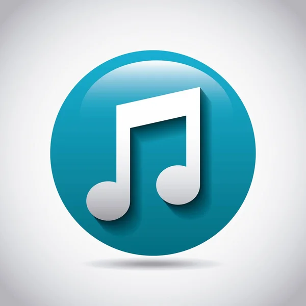 Music note  icon design — Stock Vector