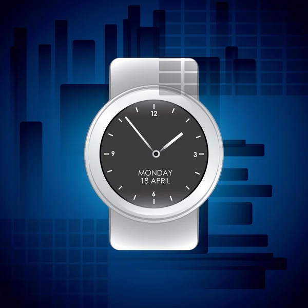 Diseño de muñeca reloj — Vector de stock