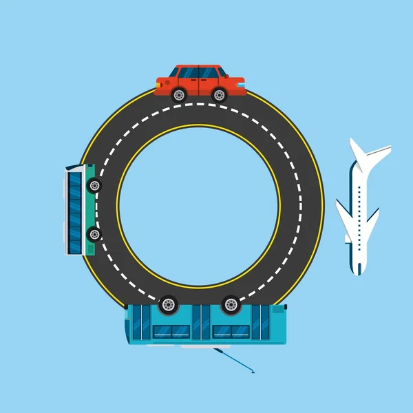 Diseño del transporte masivo — Archivo Imágenes Vectoriales