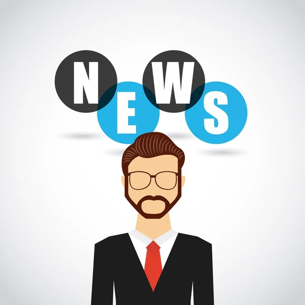 Tiempo noticias diseño — Vector de stock