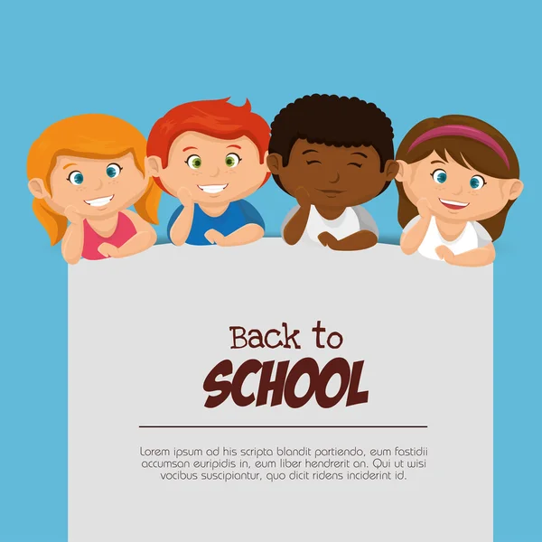 Τα παιδιά πίσω στο σχολείο σχεδίου — Διανυσματικό Αρχείο
