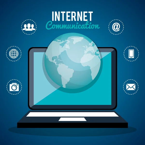 Desain komunikasi internet - Stok Vektor