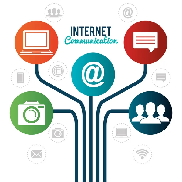 Internet iletişim tasarımı — Stok Vektör